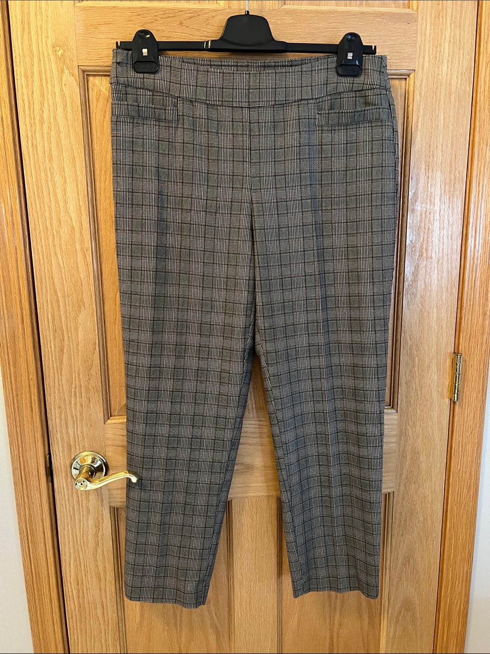 Zac & Rachel - Gray Plaid Straight-Leg Pants - 12
